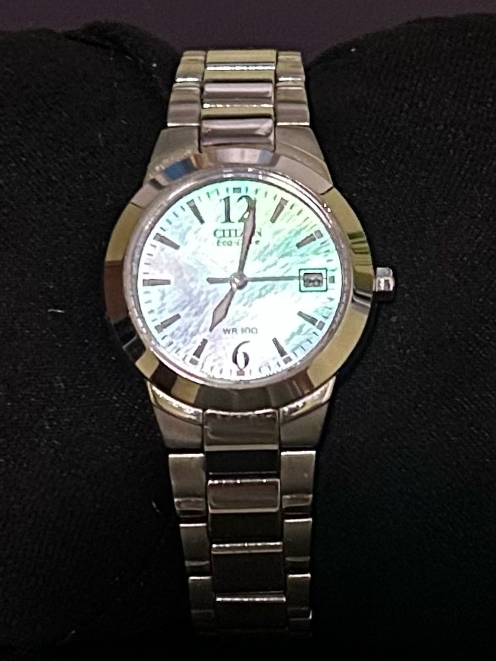 Citizen Eco Drive Watch with Iridescent Mother-of-Pearl Dial
